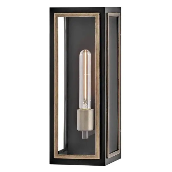 Loftowy kinkiet ścienny Shaw QN-SHAW-1M-BK do ogrodu IP44 czarny brąz