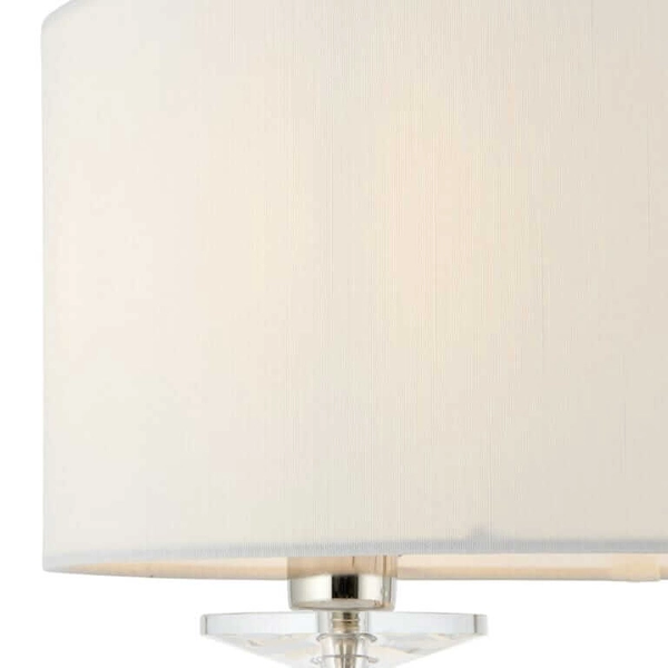 Lampa stołowa Nixon 60804 Endon abażurowa do sypialni ecru nikiel