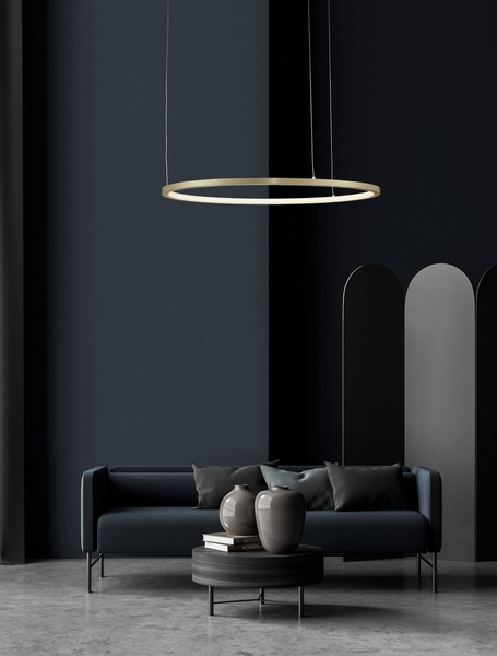 Lampa wisząca LED TOLUCA LE42777 okrągła nad łóżko 36W 3000K złota outlet