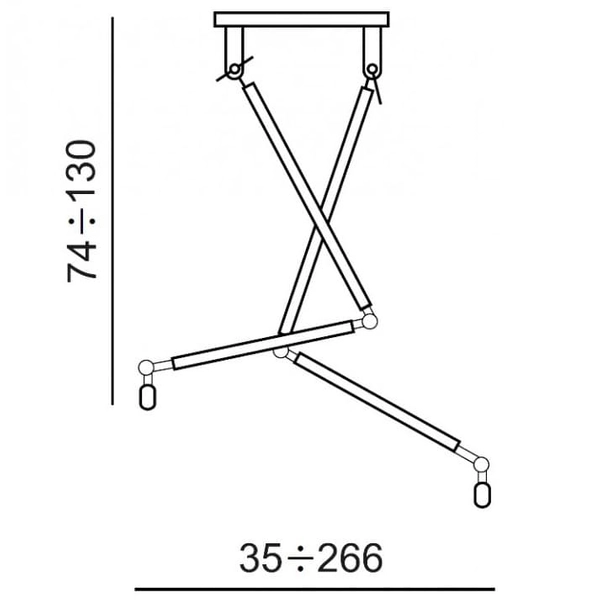 Stelaż do lampy wiszącej Zyta AZ1846 Azzardo regulowany czarny