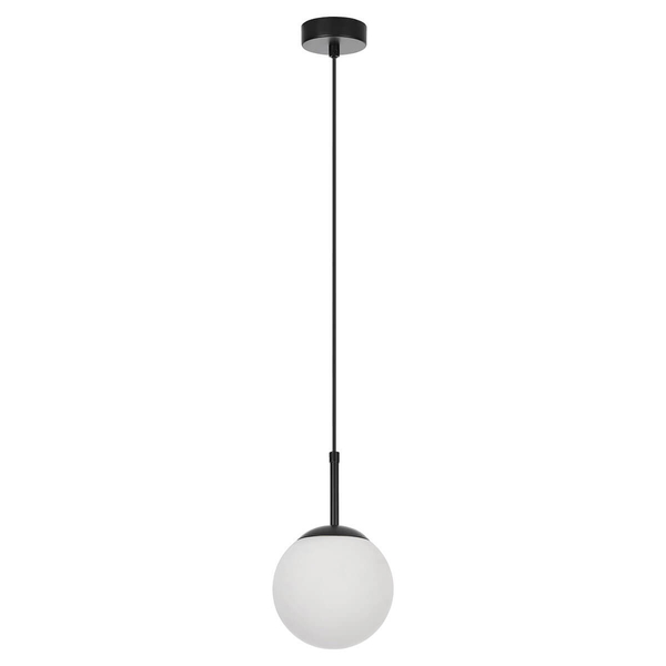 Wisząca lampa kula Dorado LP-002/1P BK do salonu czarny biały