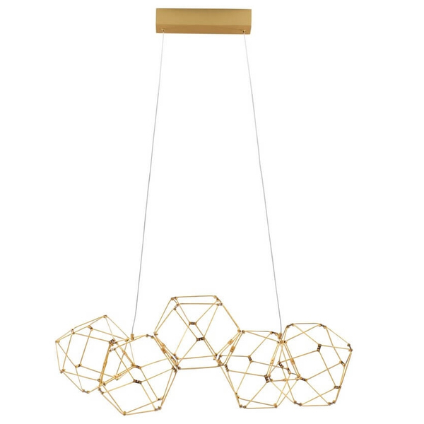Designerska lampa wisząca ASIS LE42726 LED 25W 3000K geometryczna złota