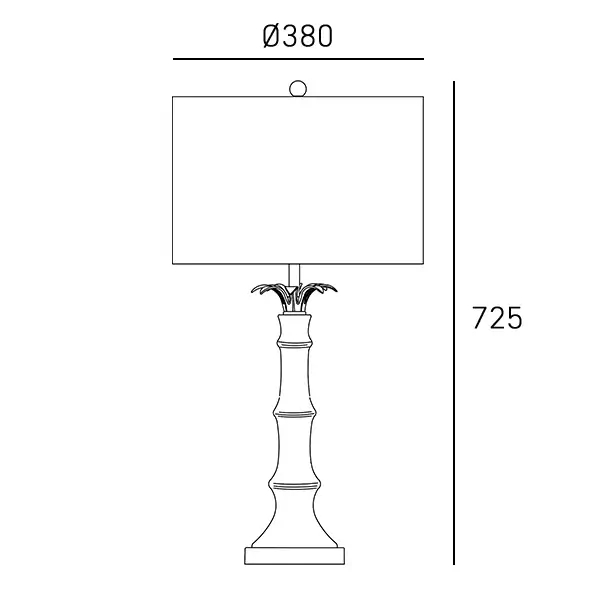 Stołowa lampa Loboc T01019BR-WH dekoracyjna abażur biały mosiądz