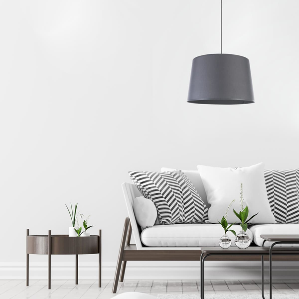 Wisząca lampa abażurowa Maja 1881 TK Lighting do salonu szara grafitowa