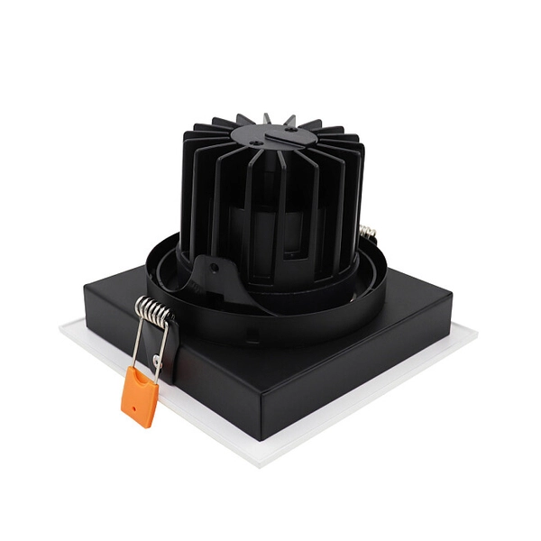 Regulowana LAMPA sufitowa DIA 8721 Nowodvorski wpust OPRAWA metalowa LED 18W 4000K kwadratowa biała czarna