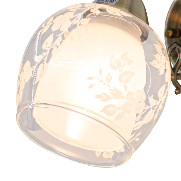 Retro lampa ścienna 9150/1 21QG z włącznikiem mosiądz