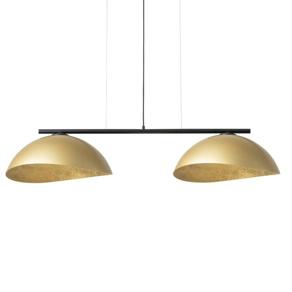Glamour lampa do salonu wisząca Solar 40580 Sigma żywica czarna złota