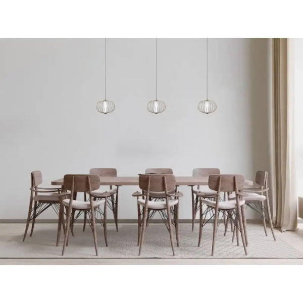 Wisząca lampa druciana Rabel PND-344221-1-HBR LED 5W 3000K złoty