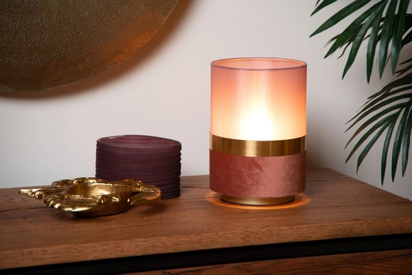 Lampka stojąca Tusse 10508/01/66 Lucide do gabinetu różowa