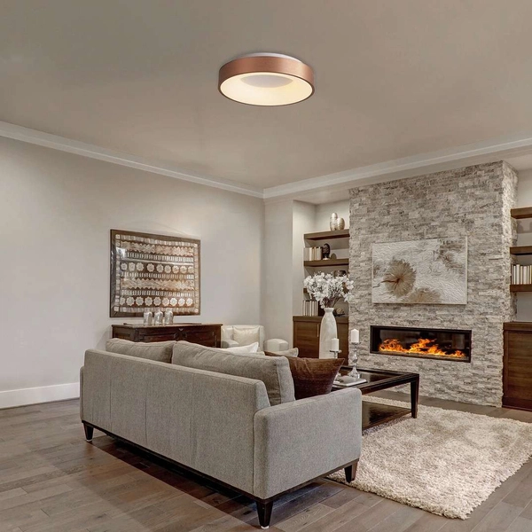 Sufitowa LAMPA plafon CARMELLA 5053 Rabalux metalowa OPRAWA okrągła geometryczna LED 50W 4000K pierścień złota biała