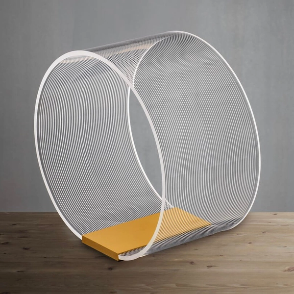 Okrągła stołowa lampa HUARAL LE44436 LED 14W 3000K biała złota outlet