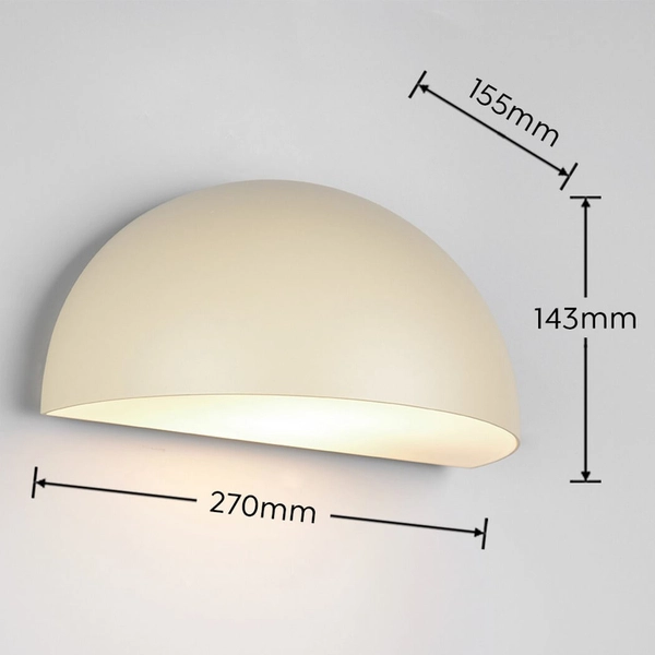 Metalowa lampa ścienna do salonu MAAS 262460166 IP44 beżowa