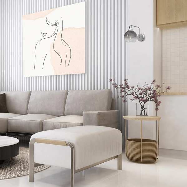 Lampa ścienna Monte MLP8319 łezka przydymiona srebrna