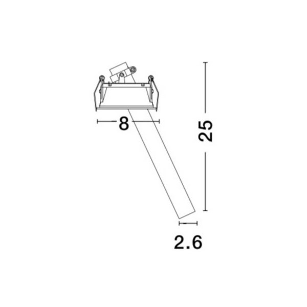 Lampa sufitowa wpuszczana NAVANZO LE65132 LED 6W 3000K biała