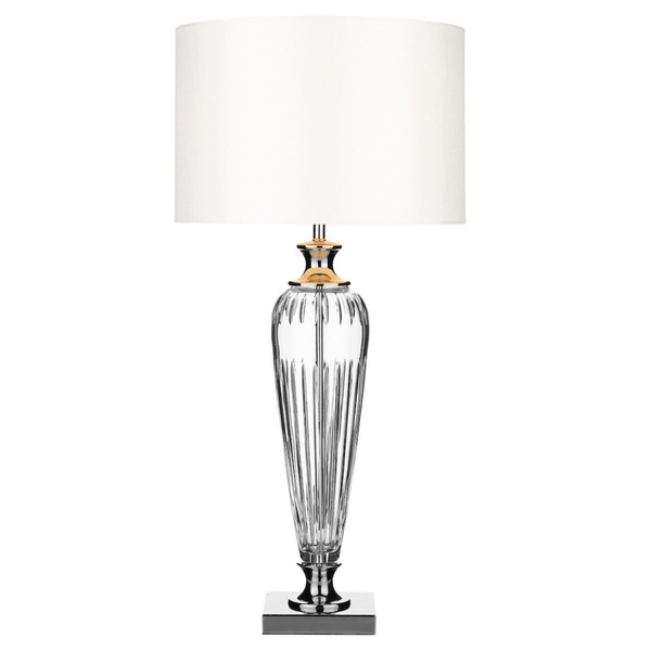 Stołowa lampa Hinton HIN4208 Dar Lighting klasyczna z abażurem biała