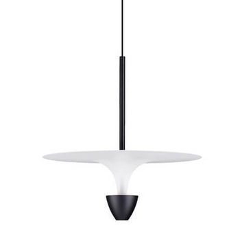 Wisząca lampa talerz UCURENA LE44640 LED 11W 3000W metalowa biała czarna