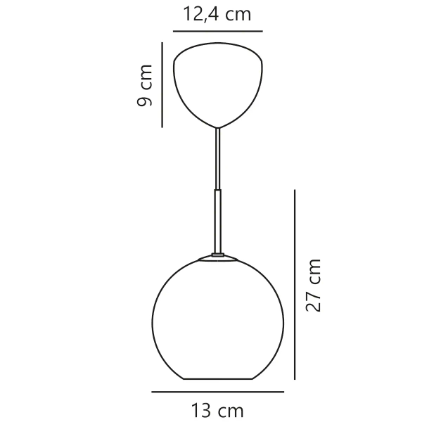 Kulista lampa wisząca Franca 2312523035 szklana nad stół mosiądz błyszczący