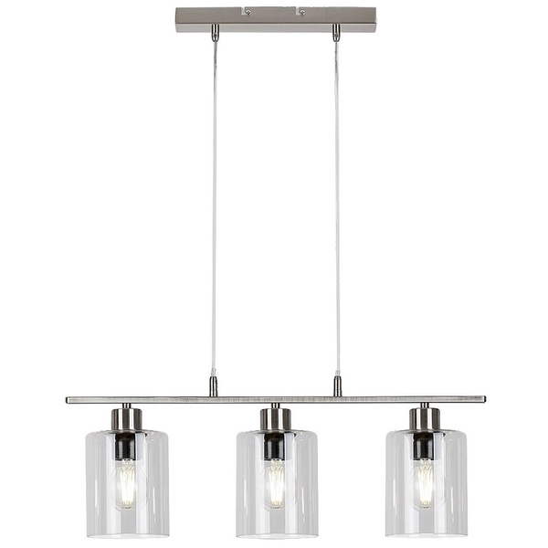 Nowoczesna LAMPA wisząca MIROSLAW 3580 Rabalux salonowy zwis szklany 3-punktowy chrom