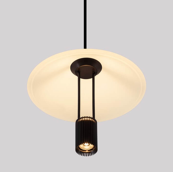 Szklana lampa wisząca AYAVIRI LE44596 LED 8W 3000K czarna biała