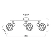 Potrójna lampa sufitowa Acrobat 93-22219 regulacja czarna miedziana