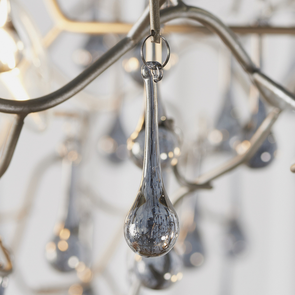 Salonowa lampa wisząca L&-190301 Light& gałązki srebrna dymiona