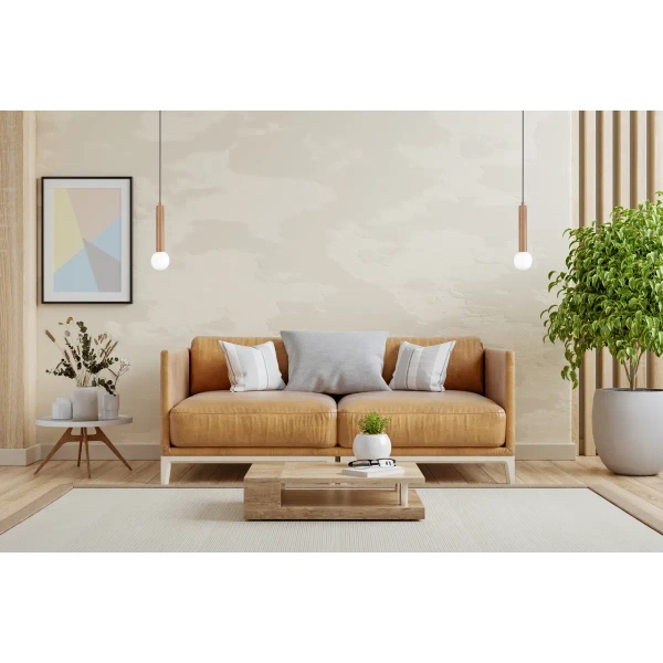 Lampa wisząca do salonu Filano PND-33574-1-WD metalowa brązowa