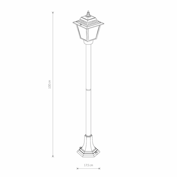 Lampa stojąca ogrodowa Ana 10501 Nowodvorski IP44 metalowa czarna