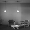Wisząca lampa Luna P039PL-5W3K-20INS-B Maytoni LED 5W 3000K kula biała czarna