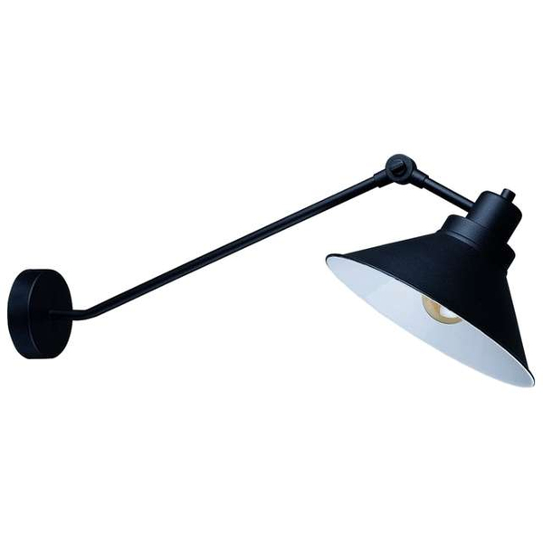 Kinkiet LAMPA ścienna TECHNO 9145 Nowodvorski metalowa OPRAWA industrialna na wysięgniku czarna biała