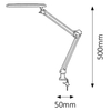Stojąca LAMPA stołowa RAUL 4420 Rabalux biurkowa LAMPKA industrialna LED 5,6W 4500K srebrna