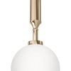 Pojedyncza lampa wisząca Eri I szklana kula ball biała złota