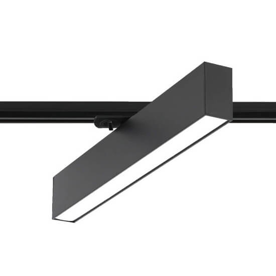 Metalowa oprawa sufitowa MOON LP-559/3 R-1F BK Light Prestige LED 12W 3000K do 1-fazowego systemu szynowego czarna