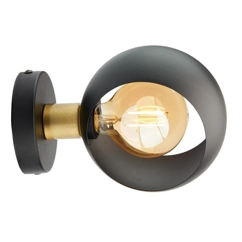 Designerski kinkiet okrągły Cyklop 2744 TK Lighting metalowy czarny patyna