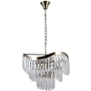 LAMPA wisząca SABRIGA PND-44544-8 Italux glamour OPRAWA na łańcuchu ZWIS kryształki crystals brąz antyczny