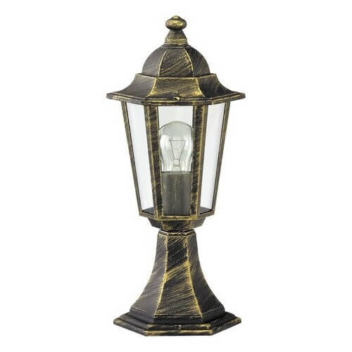 Lampion ogrodowy VELENCE 8236 na taras IP43 złoto antyczne przezroczysty
