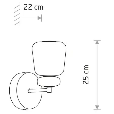Ścienny kinkiet CERAMIC 11703 LED 8W 3000K ceramiczny biały szary
