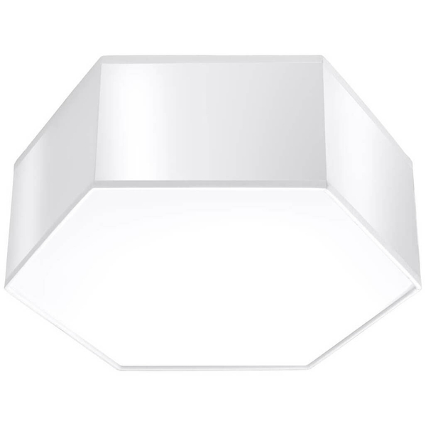 Sześciokątna lampa sufitowa SL.1056 do sypialni biała