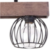 Plafon LAMPA sufitowa MILAN 31571 Sigma metalowa OPRAWA industrialne klatki druciane drewno brązowe