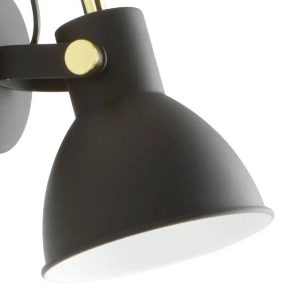 Loftowy kinkiet pokojowy Delta minimalistyczny spot czarny