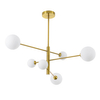 Loftowa LAMPA sufitowa DORADO LP-002/6P Light Prestige metalowa OPRAWA szklane kule plafon molekuły złote białe