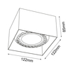 Sufitowa lampa Cage 1267 BROSline natynkowa kwadrat czarna