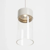 Salonowa lampa wisząca tuba FUSION P0639 LED 7W 3000K szara