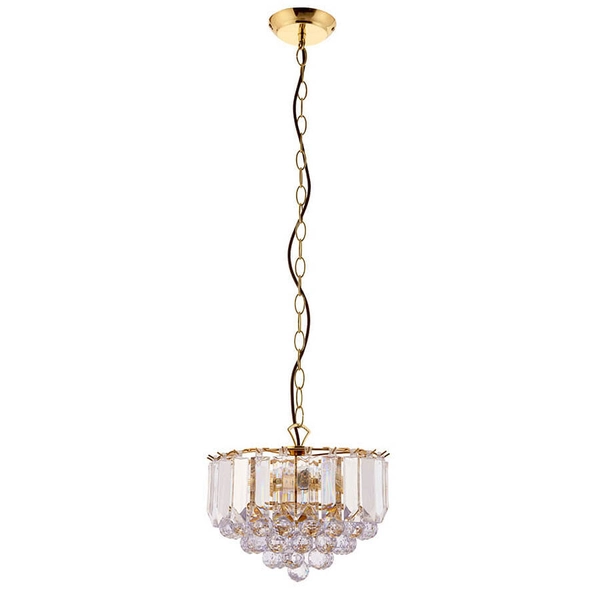 Kryształowa lampa wisząca Fargo FARGO-12BP mosiądz przezroczysty