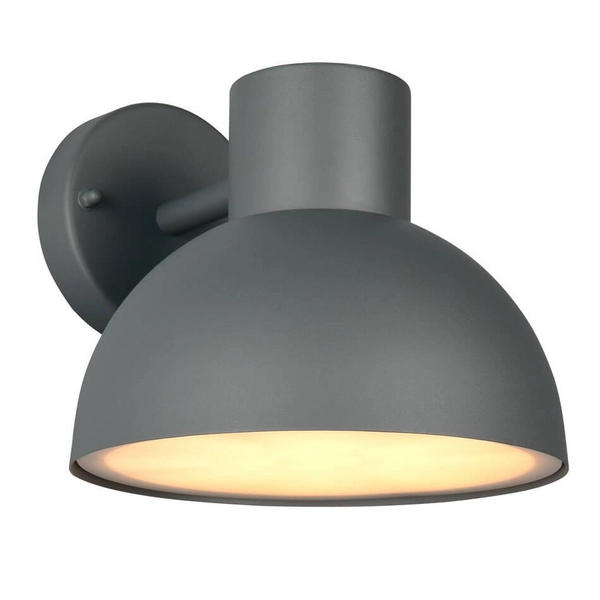 Kopułowa lampa ścienna ELBE 262360142 metalowa IP44 antracyt