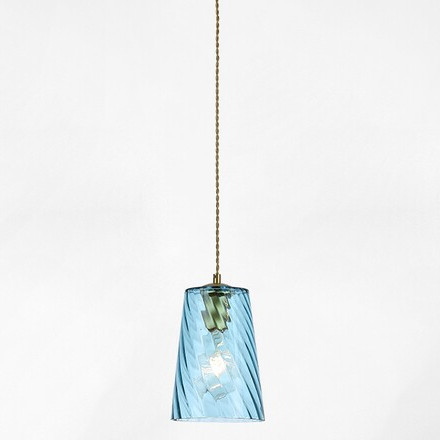 LAMPA wisząca AZURINE 5226 Rabalux szklana OPRAWA zwis niebieski złoty