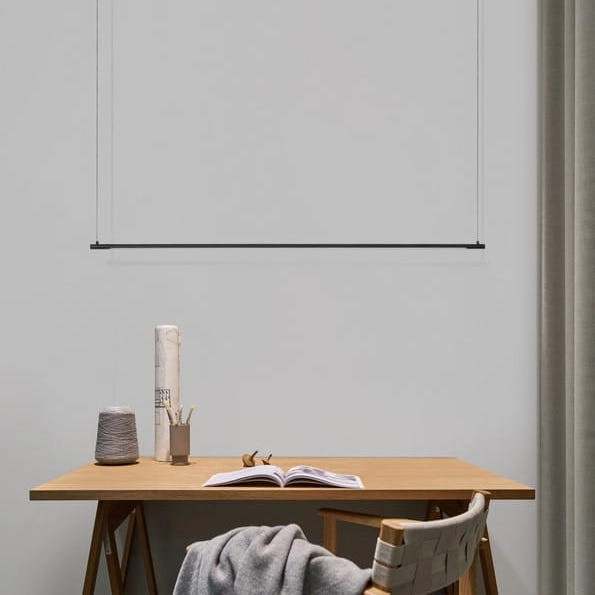 Wisząca LAMPA minimalistyczna BUGA LE41354 Luces Exclusivas metalowa OPRAWA zwis LED 20W 3000K listwa czarna