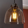Wisząca lampa nad stół L&-180954 Light& szklany klosz dymiona czarna