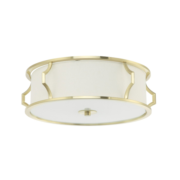 Sufitowa LAMPA plafon Pirelo PL Old Gold Orlicki Design metalowa OPRAWA okrągła plafoniera klasyczna biała złota