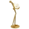 Dekoracyjna lampa podłogowa WOMAN F9312 gold designerska kula złoty biały