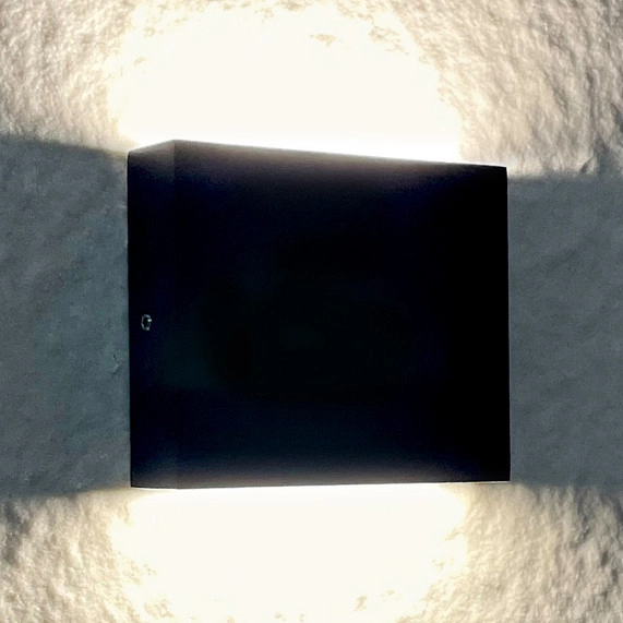 Elewacyjna LAMPA ogrodowa CHICAGO 315656 Polux zewnętrzna OPRAWA kwadratowa LED 6,5W 4000K outdoor IP44 czarna